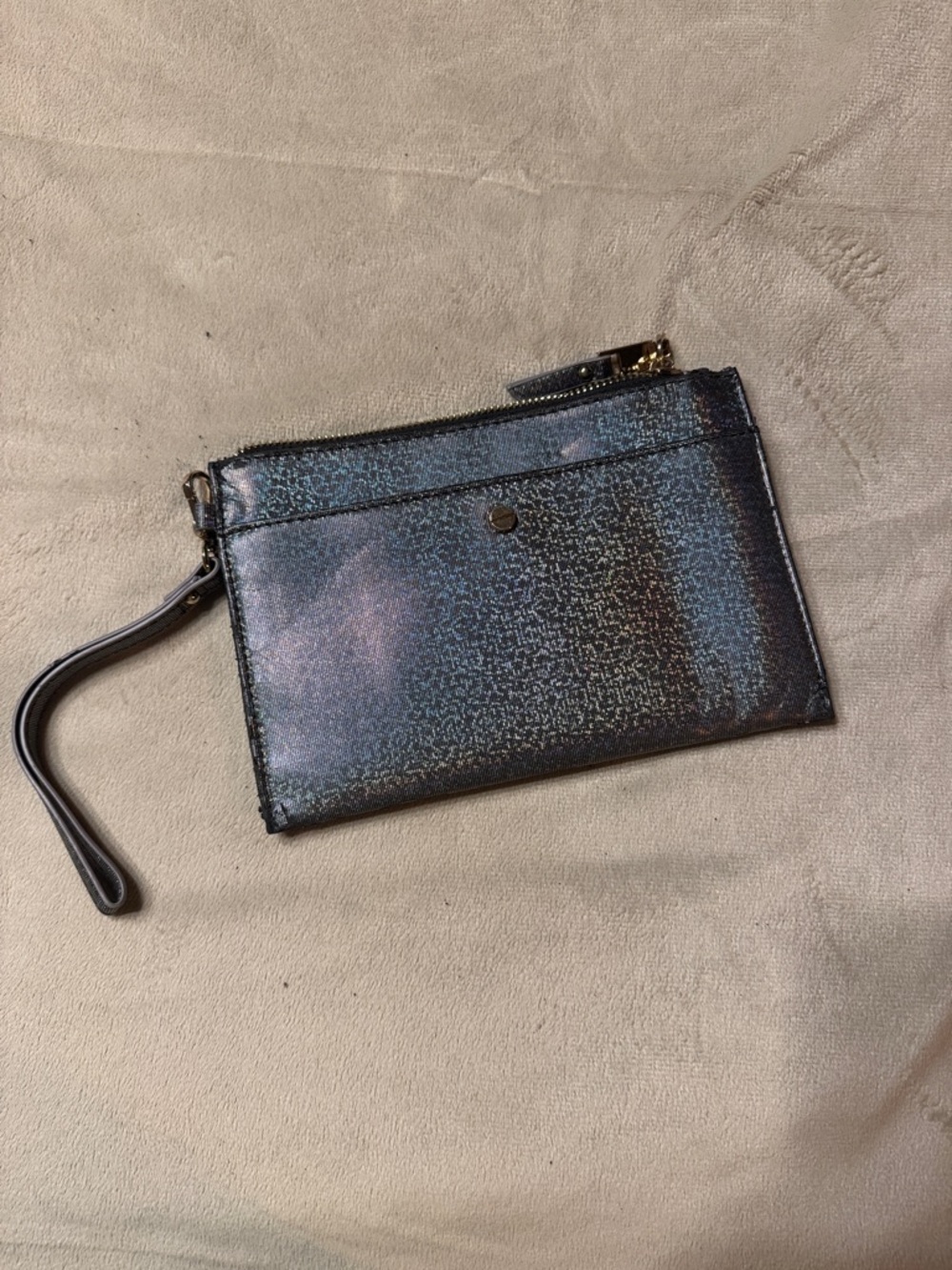 Iridescent Black Wristlet Clutch